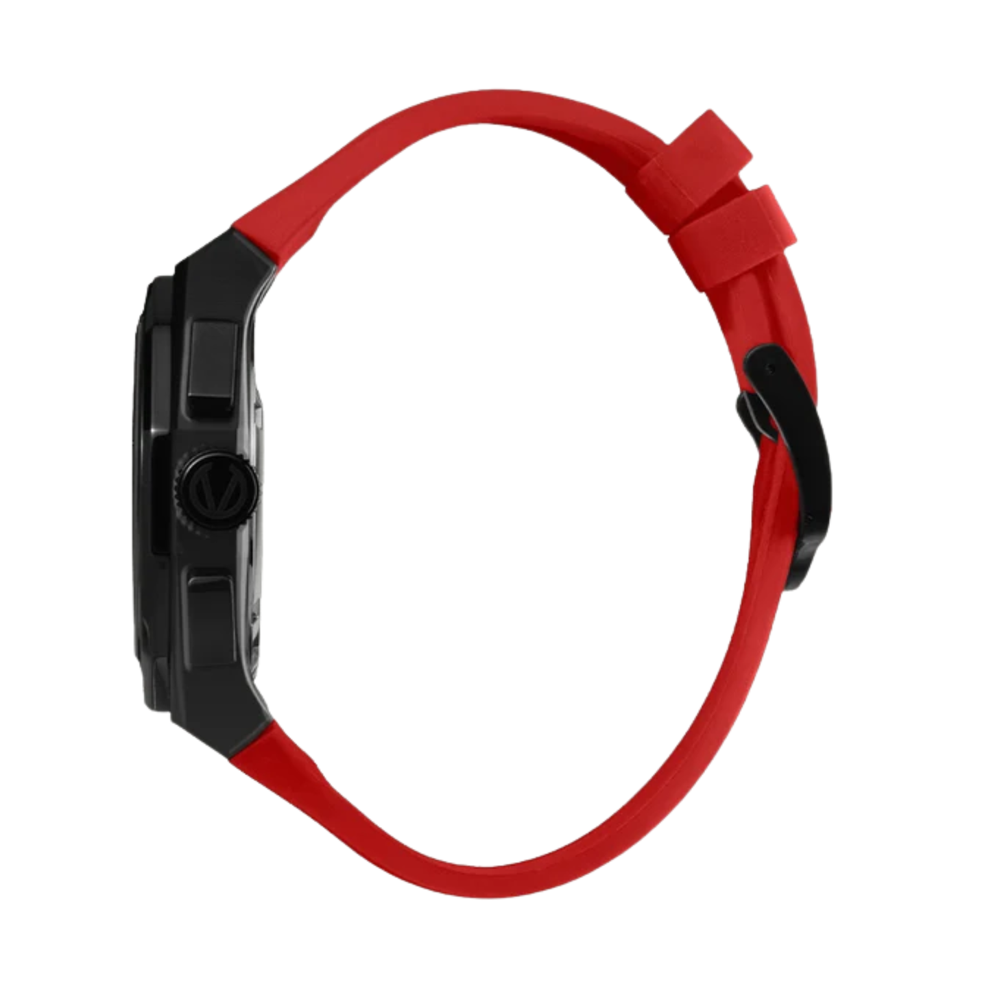 Christ Verra - Jam Tangan PRIA Tali Rubber Sillicone Christ Verra Casual CV 12189G-36 BLK/RED · Foto 3
