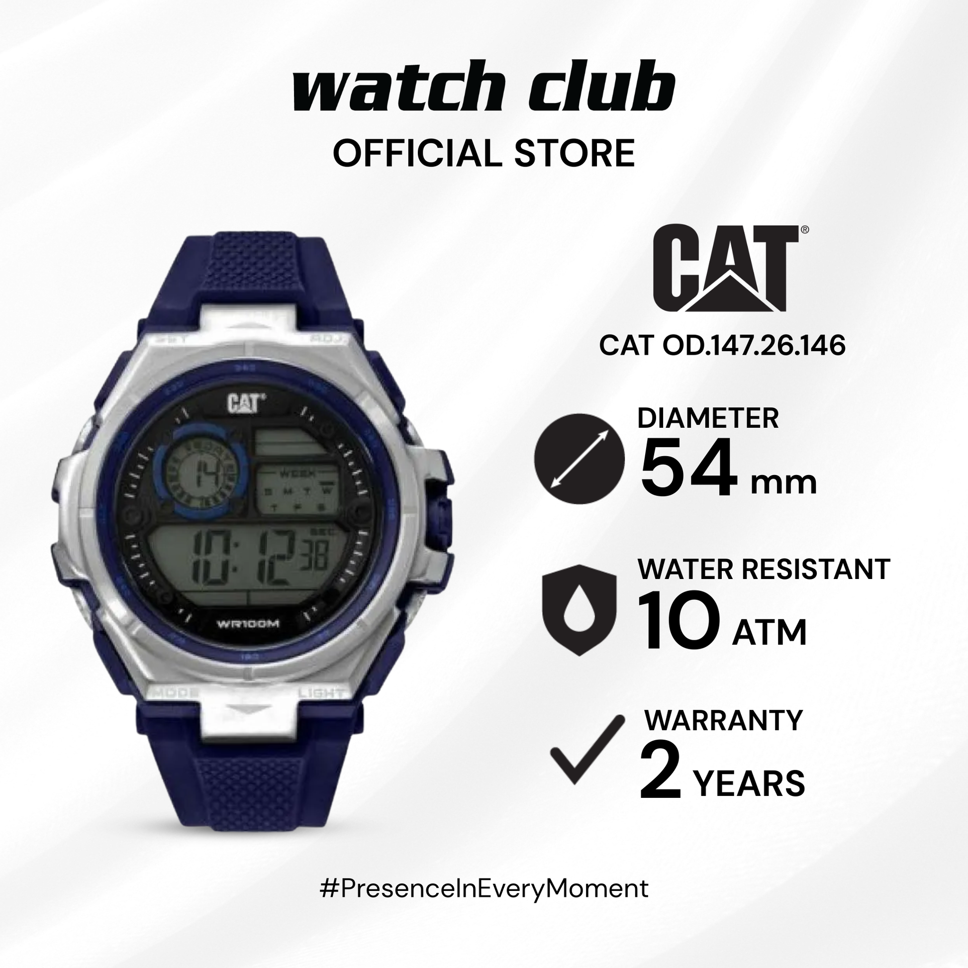 CAT - Jam Tangan PRIA Tali Rubber CAT OD.147.26.146