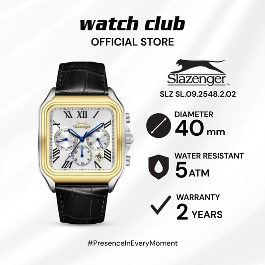 Slazenger - Jam Tangan PRIA Tali Leather Slazenger Quartz SL.09.2548.2.02