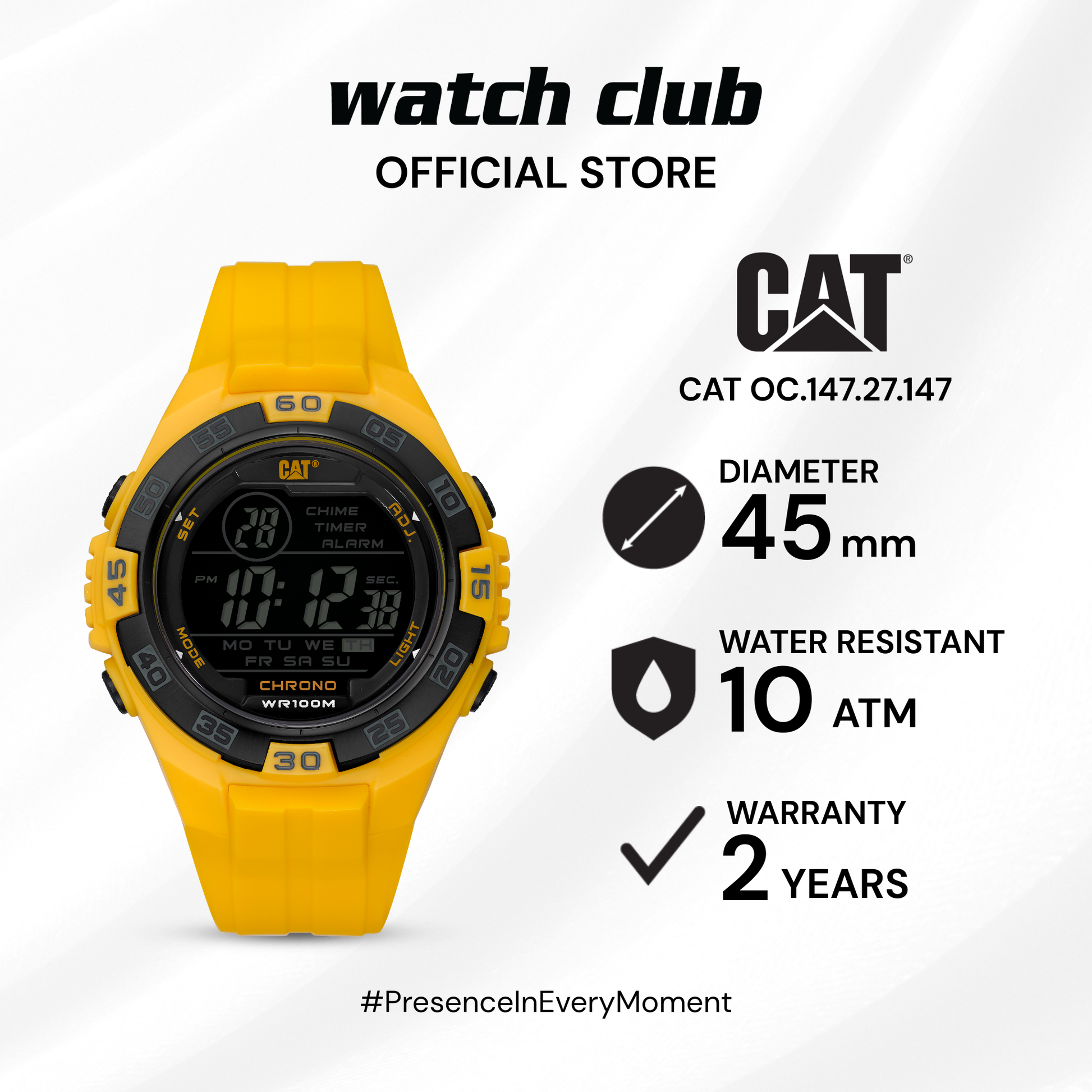 CAT - Jam Tangan PRIA Tali Rubber CAT OC OC.147.27.147
