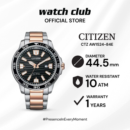 Citizen - Jam Tangan PRIA Tali Stainless Steel Citizen Eco-Drive CTZ AW1524-84E