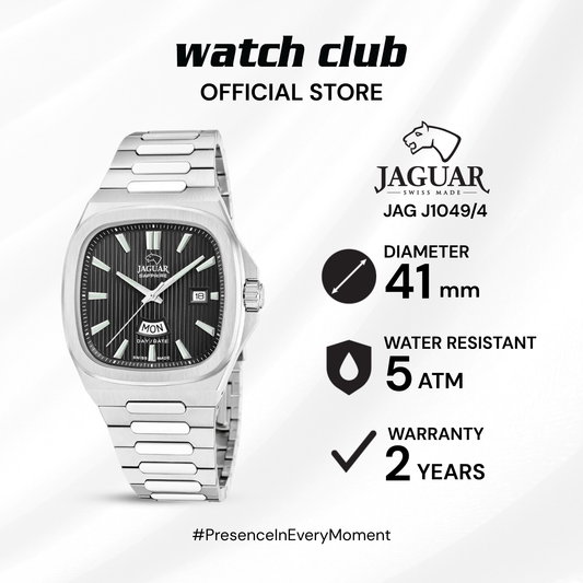 Jaguar - Jam Tangan PRIA Tali Stainless Steel JAGUAR Rondcarre Day Date J1049/4