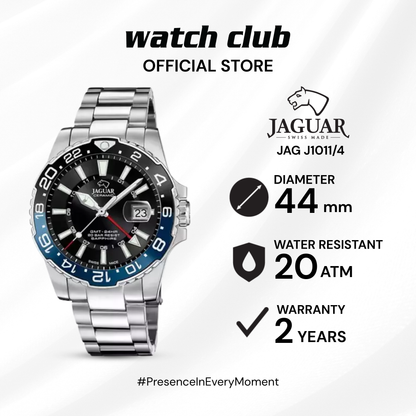 Jaguar - Jam Tangan PRIA Tali Stainless Steel JAGUAR Ceramic GMT JAG J1011/4