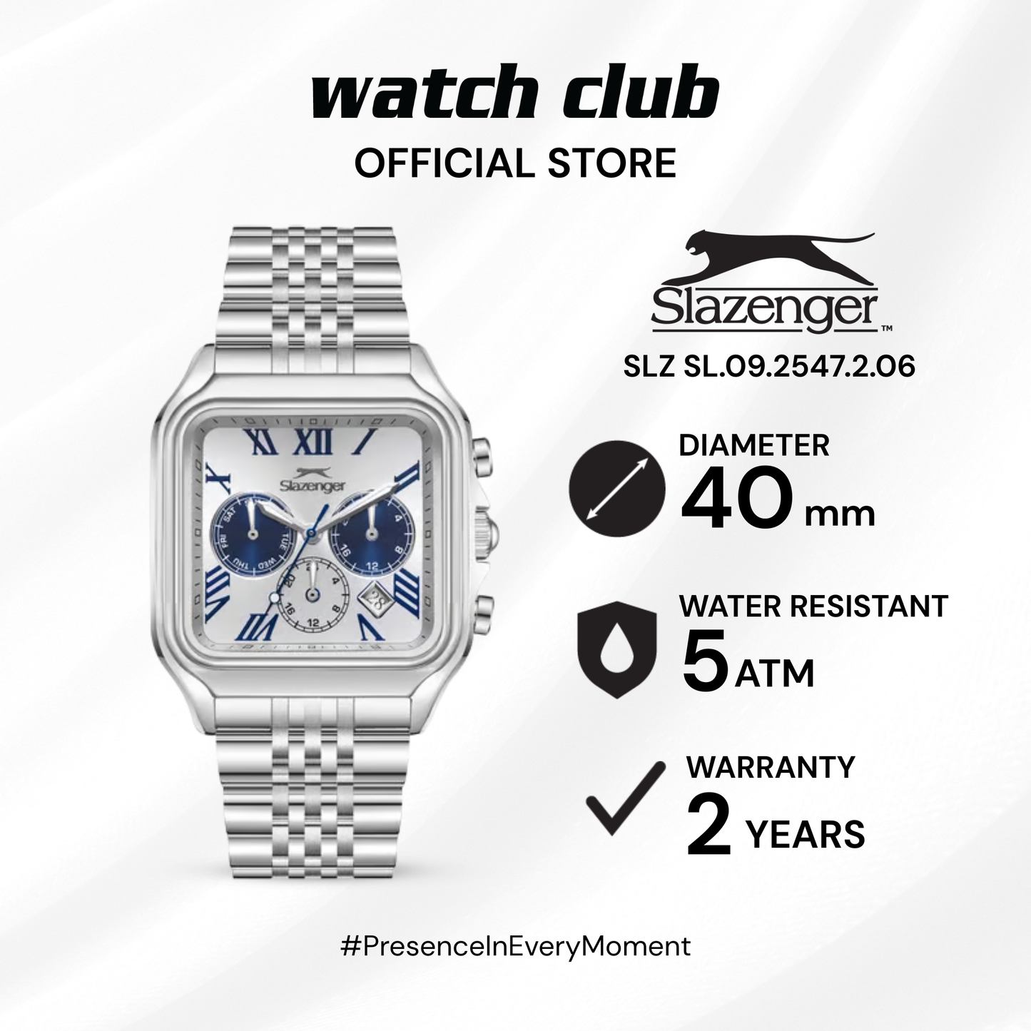 Slazenger - Jam Tangan PRIA Tali Metal Slazenger Quartz SL.09.2547.2.06