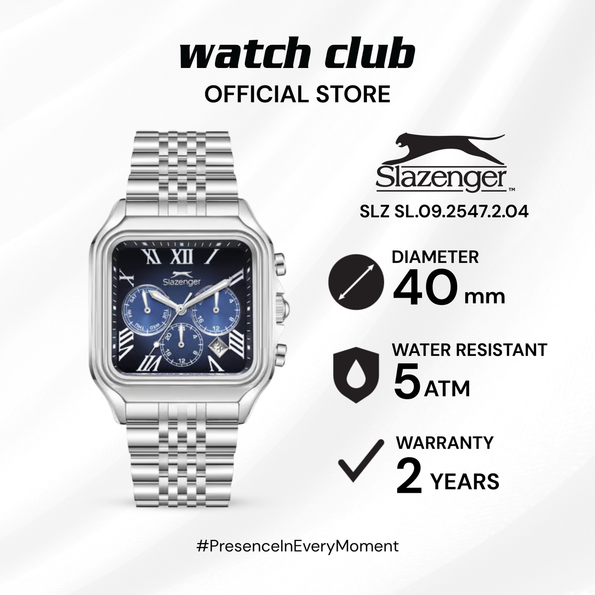 Slazenger - Jam Tangan PRIA Tali Metal Slazenger Quartz SL.09.2547.2.04