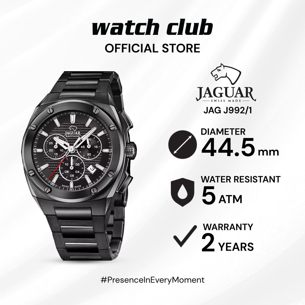 Jaguar - Jam Tangan PRIA Tali Stainless Steel JAGUAR Casual JAG J992/1