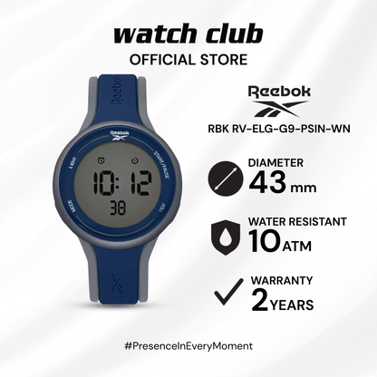 Reebok - Jam Tangan PRIA Tali Rubber Reebok Sporty Men's Watches RB RV-ELG-G9-PSIN-WN