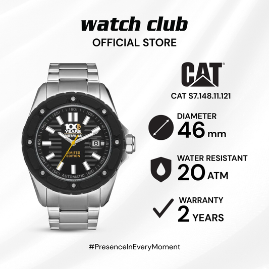 CAT - Jam Tangan PRIA Tali Stainless Steel Caterpillar Shockmaster Limited Edition CAT S7.148.11.121