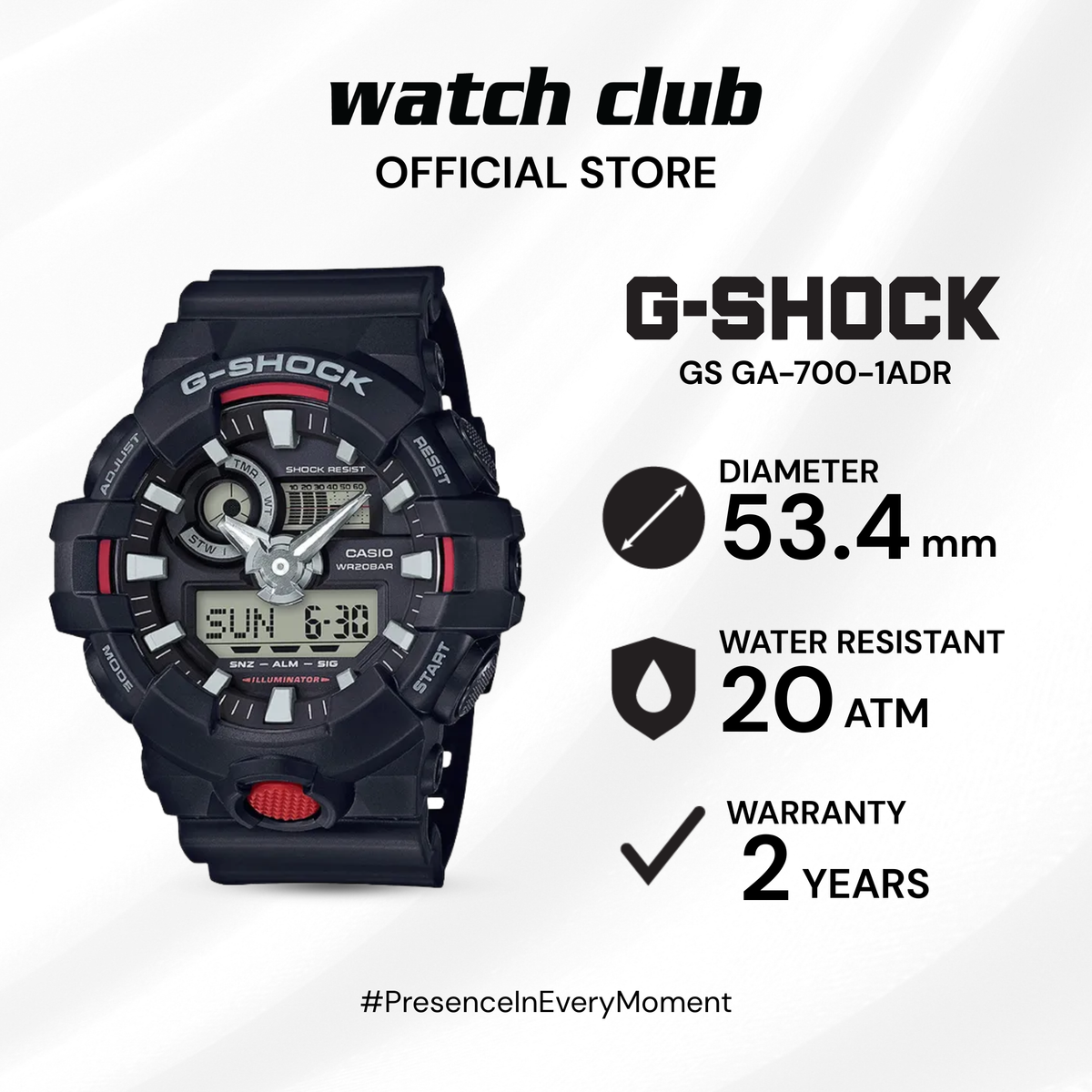 G-SHOCK - Jam Tangan PRIA Tali Resin G-SHOCK All G-Shock Collection GS GA-700-1ADR