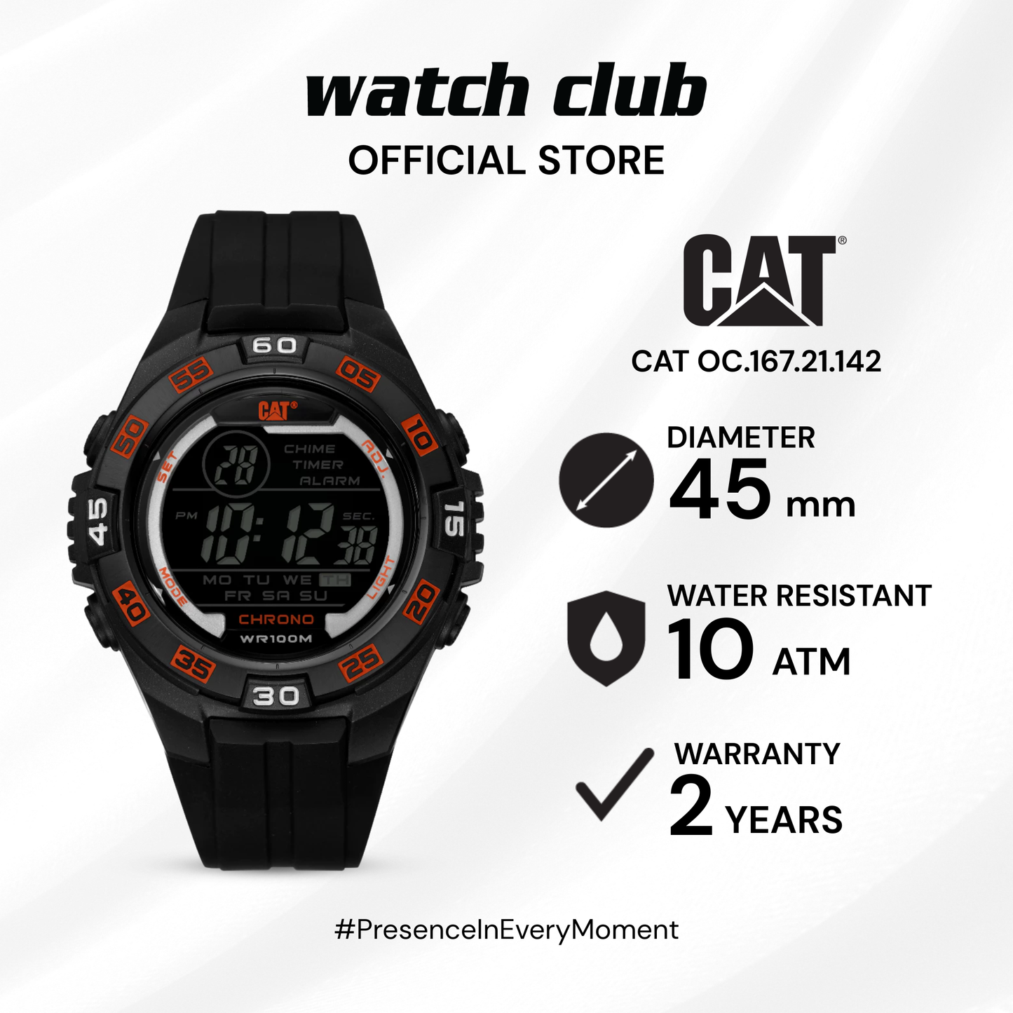 CAT - Jam Tangan PRIA Tali Rubber CAT OC OC.167.21.142