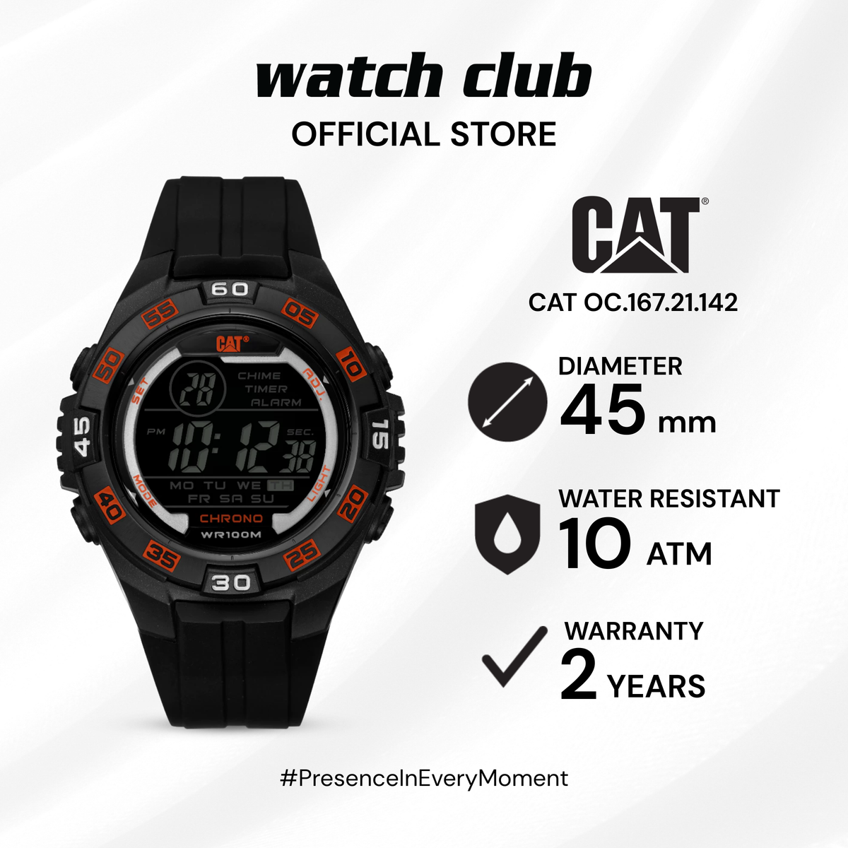 CAT - Jam Tangan PRIA Tali Rubber CAT OC OC.167.21.142