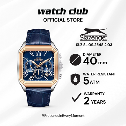 Slazenger - Jam Tangan PRIA Tali Leather Slazenger Quartz SL.09.2548.2.03