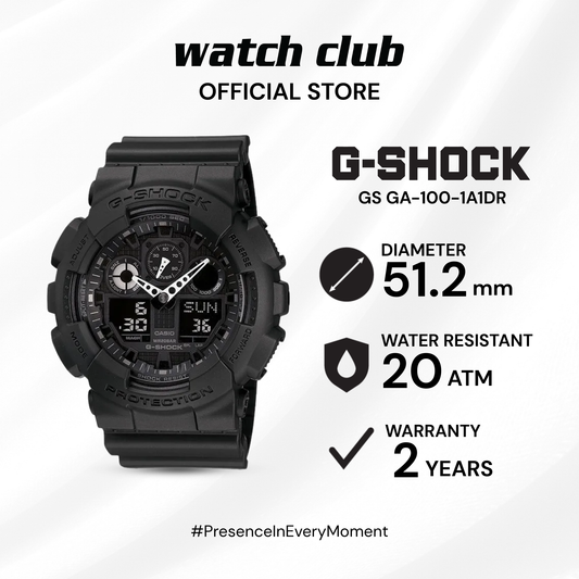 G-SHOCK - Jam Tangan PRIA Tali Resin G-SHOCK All G-Shock Collection GS GA-100-1A1DR