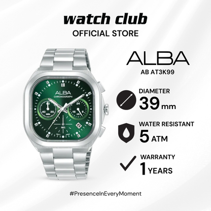 Alba - Jam Tangan PRIA Tali Stainless Steel Alba Active AT3K99X1 AB AT3K99