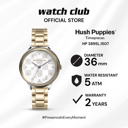 Hush Puppies - Jam Tangan WANITA Tali Rantai Stainless Steel Hush Puppies Casual HP 3895L.1507