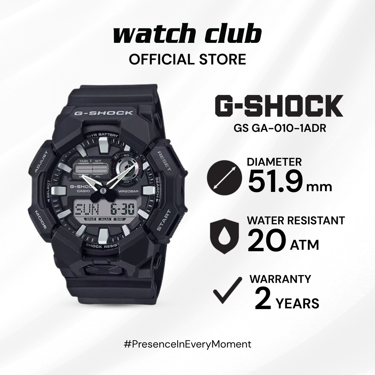 G-SHOCK - Jam Tangan PRIA Tali Resin G-SHOCK All G-Shock Collection GS GA-010-1ADR