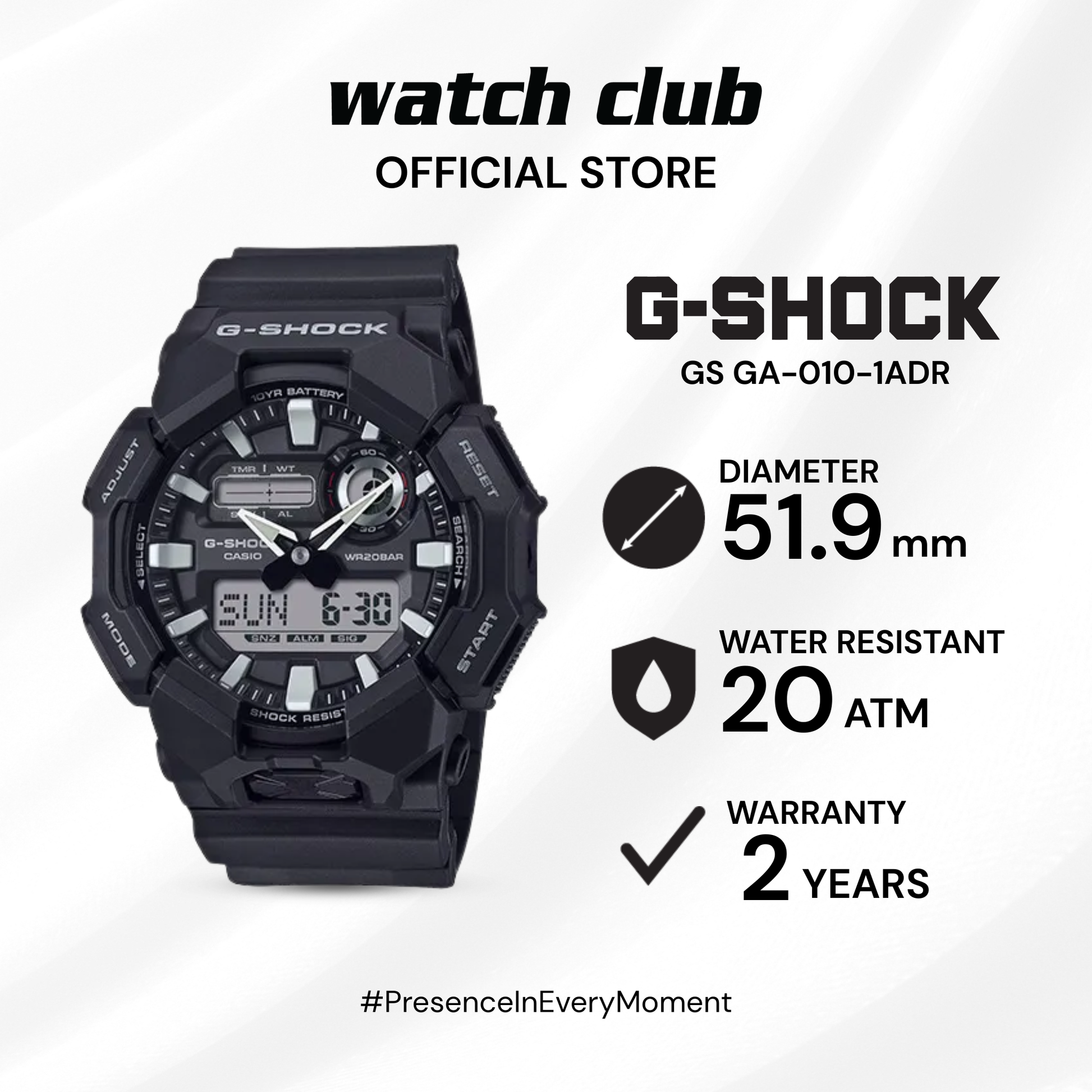 G-SHOCK - Jam Tangan PRIA Tali Resin G-SHOCK All G-Shock Collection GS GA-010-1ADR