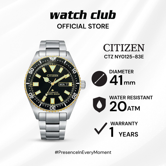 Citizen - Jam Tangan Pria Tali Stainless Steel Citizen Promaster CTZ NY0125-83E