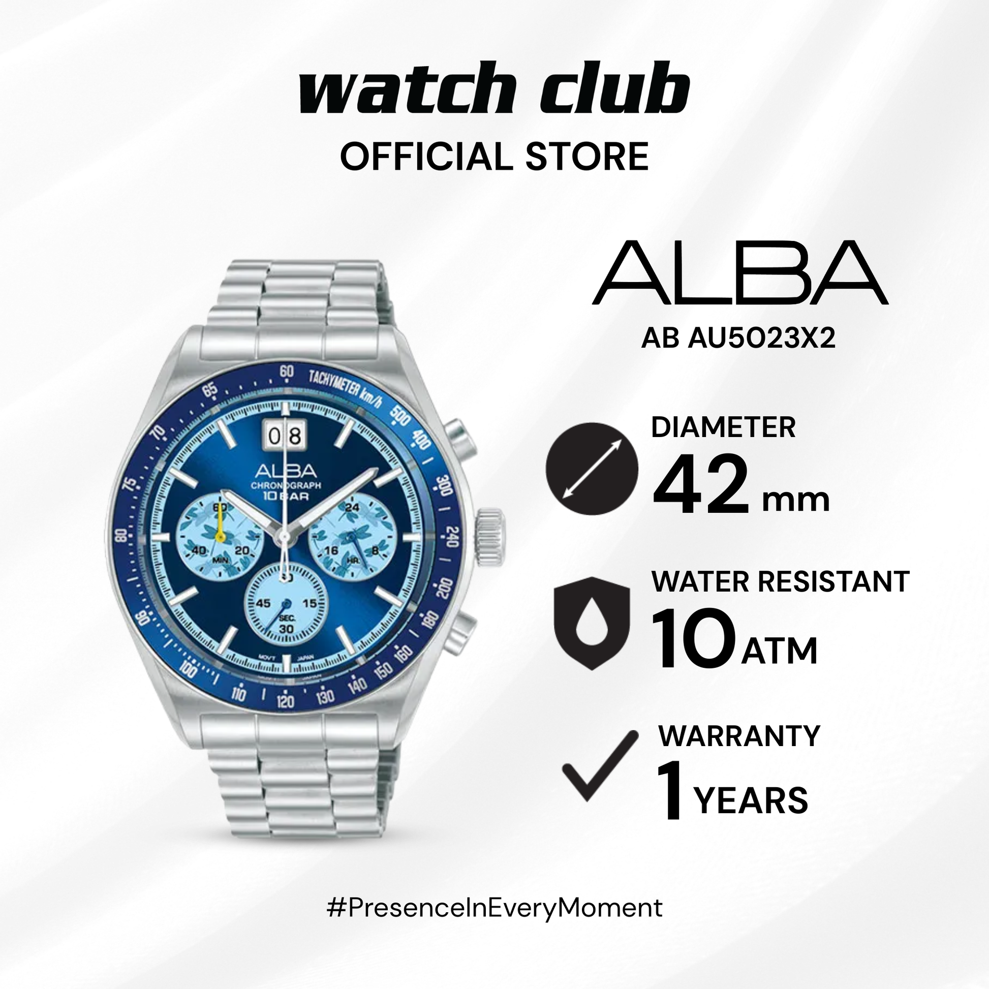 Alba - Jam Tangan PRIA Tali Stainless Steel Alba Signa AU5023X2 AB AU5023X2