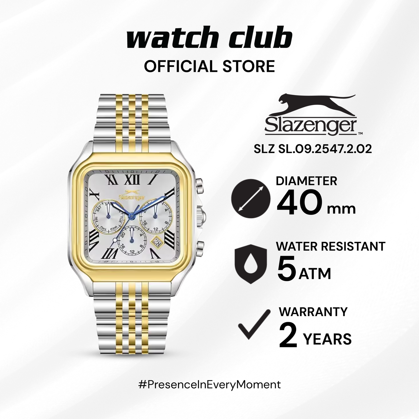 Slazenger - Jam Tangan PRIA Tali Steel Slazenger Quartz SL.09.2547.2.02