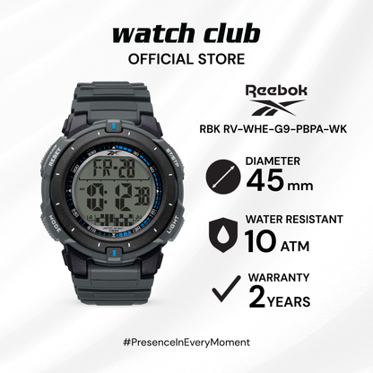 Reebok - Jam Tangan PRIA Tali Silikon Reebok Digital RBK RV-WHE-G9-PBPA-WK