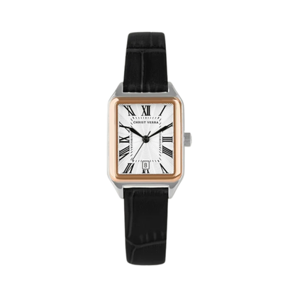 Christ Verra - Jam Tangan WANITA Tali Leather Christ Verra Petit Signature Series CV 121107L-24 WHT · Foto 2